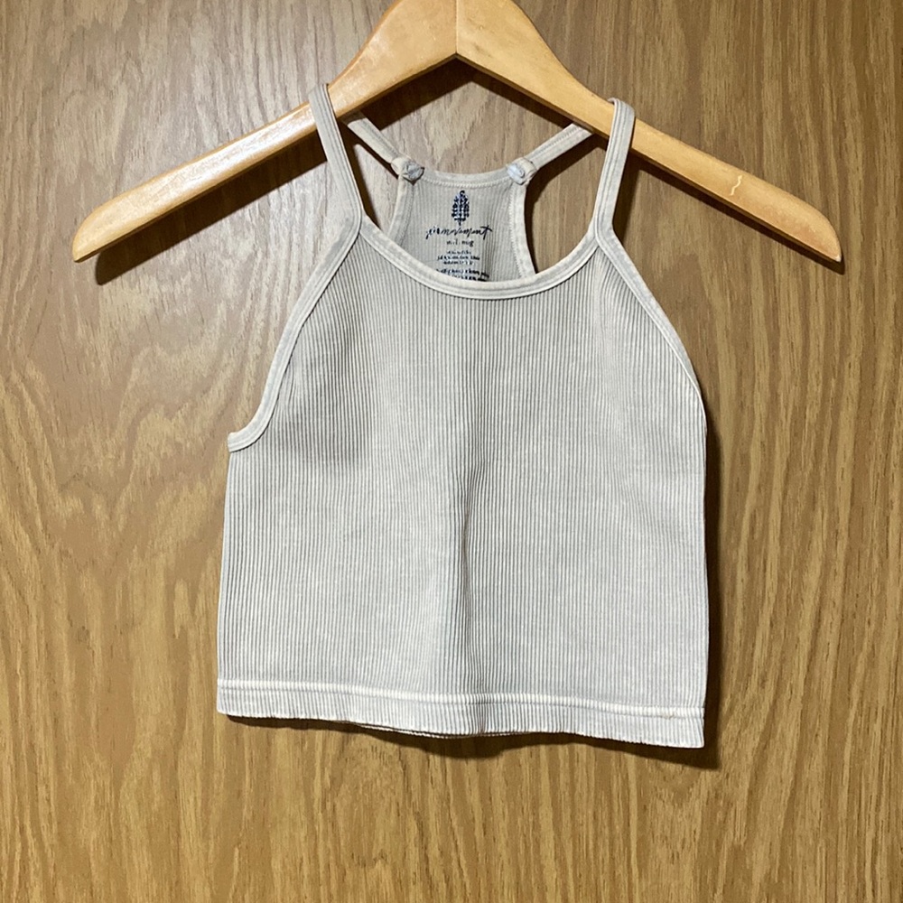 Free People Movement Happiness Runs Tan Crop Tank Size M/L and XS/S - Picture 3 of 5
